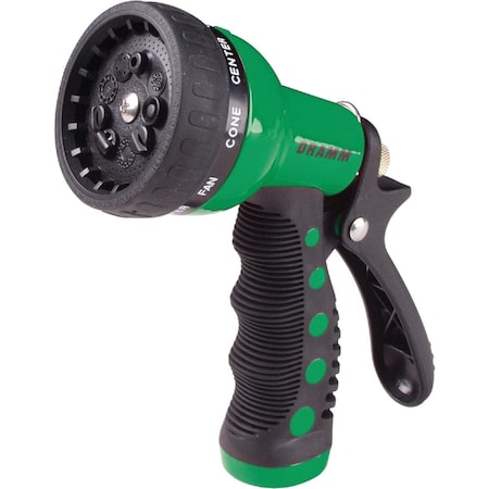 Dramm Heavy-Duty Metal 9-Pattern Nozzle, Green 60-12704